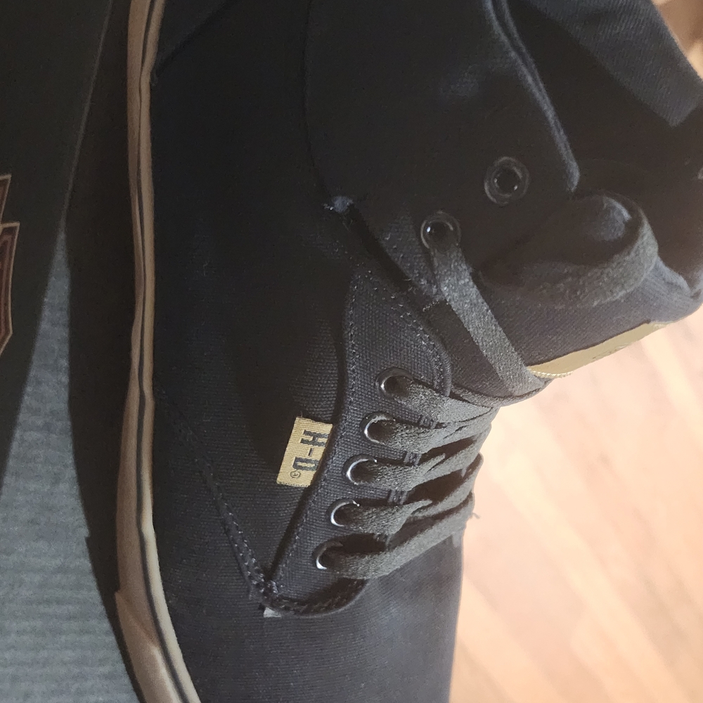 Harley-Davidson Black and Gold Sneakers